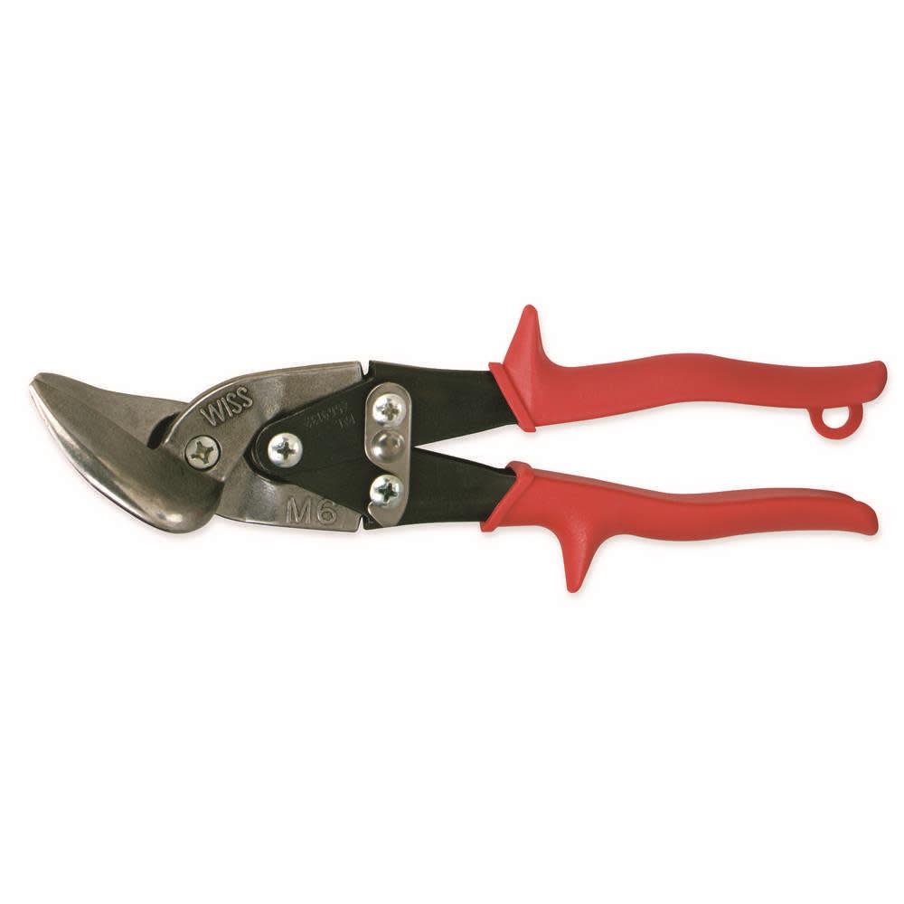 Crescent Wiss Metalmaster Offset Snips Straight to Left Red Grips 9-1/4 In. - Ascmtools