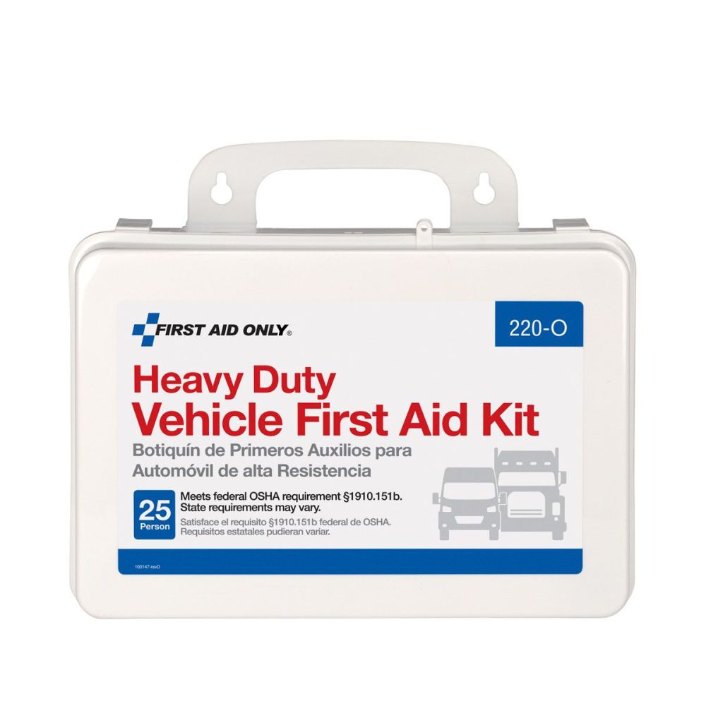 First Aid Only Vehicle First Aid Kit 25 Person Plastic Case - Ascmtools