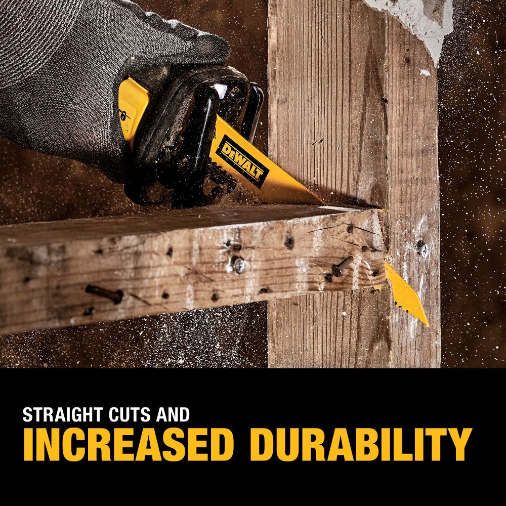 DEWALT Reciprocating Saw Blades Bi-Metal Tough Case Set 15pc - Ascmtools