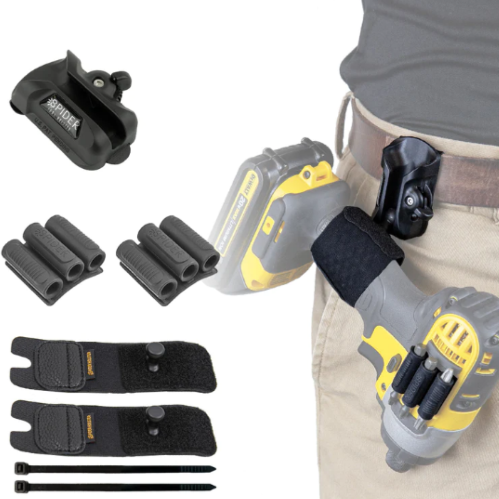 Spider Tool Holster Dual Tool Holster Kit 5pc Kit - Ascmtools