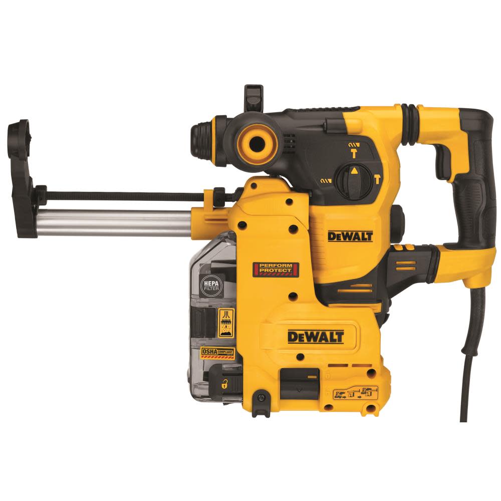 DEWALT 1-1/8-in SDS-plus Keyless Rotary Hammer with Dust Extractor - Ascmtools