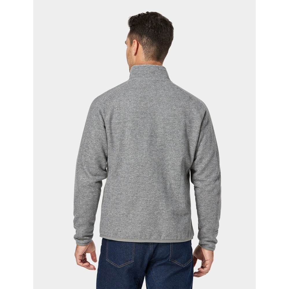 ORORO Mens Flecking Gray Heated Fleece Jacket Kit 2X - Ascmtools
