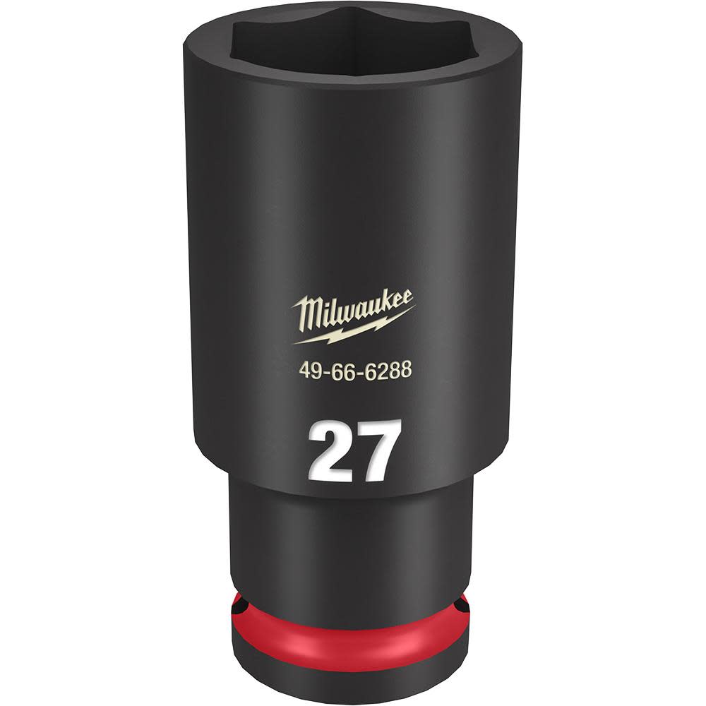 Milwaukee SHOCKWAVE Impact Duty Socket 1/2″ Drive 27MM Deep 6 Point - Ascmtools