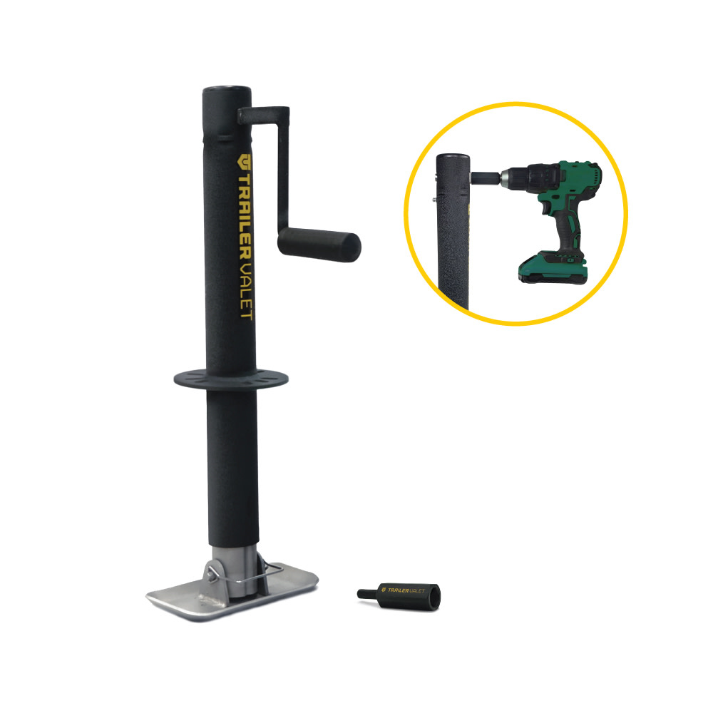Trailer Valet JX 2000 lbs Center Mounted Drill Jack 14″ Travel - Ascmtools