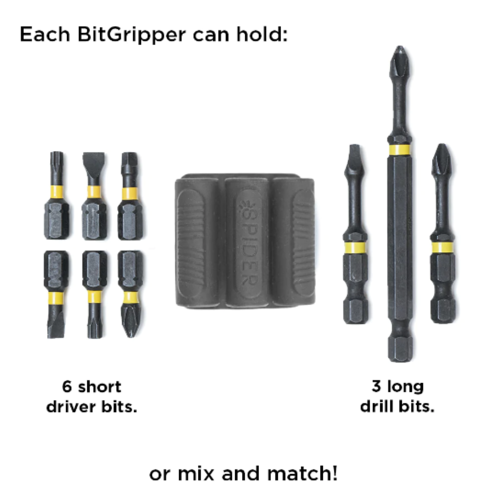 Spider Tool Holster Bit Gripper v2 4pk - Ascmtools
