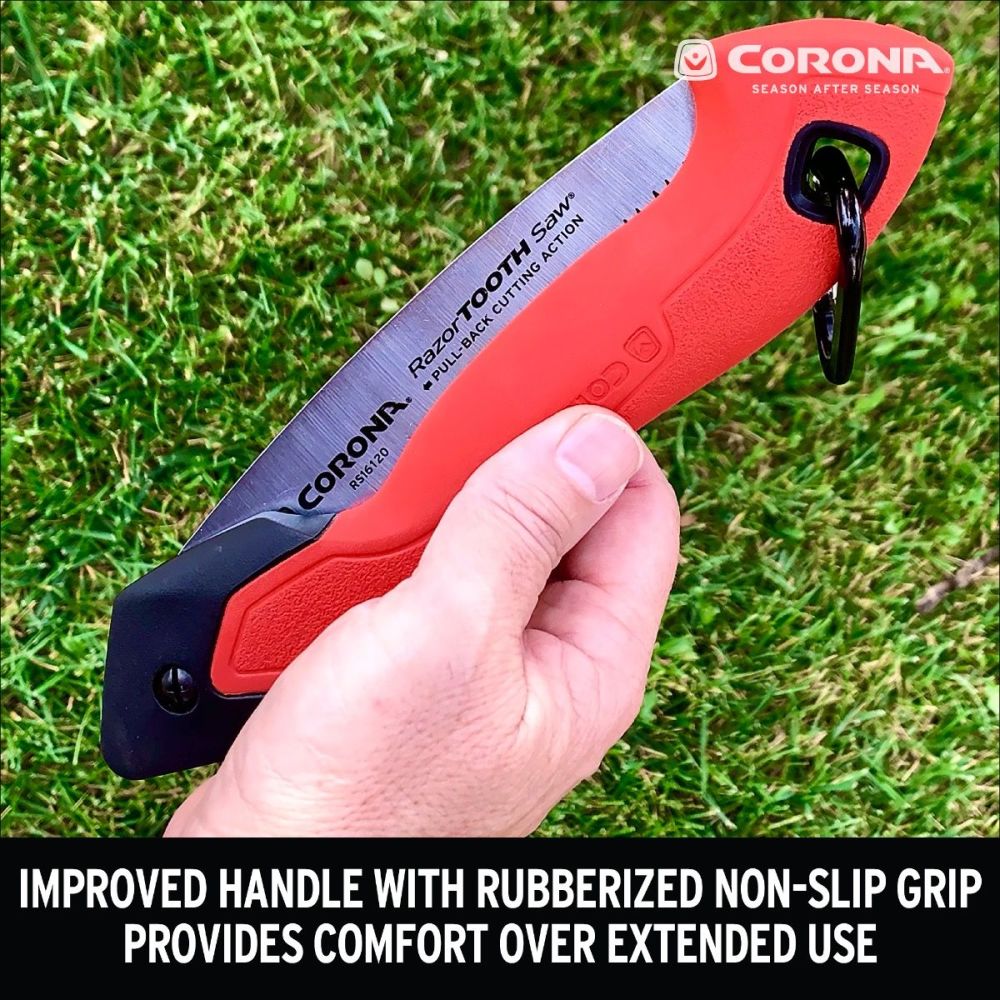 Corona Pruning Saw 7″ RazorTOOTH Carbon Steel Curved Folding - Ascmtools