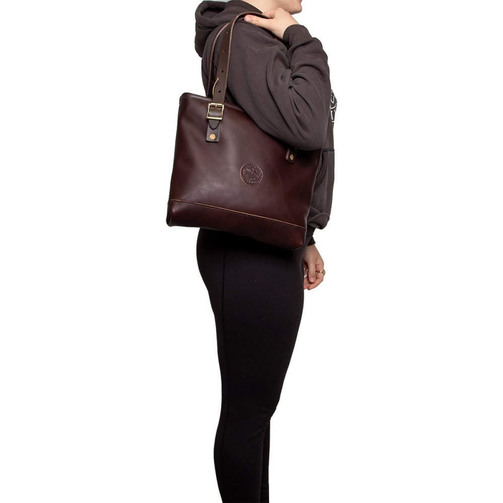 Duluth Pack 9 Liter Capacity Brown Leather Lakewalk Tote - Ascmtools