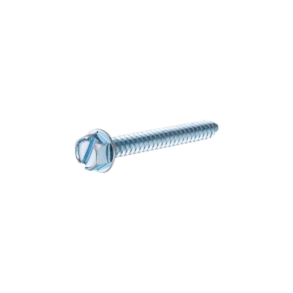 Hillman #10 x 3″ Zinc Slotted Hex Head Sheet Metal Screw 100pk - Ascmtools