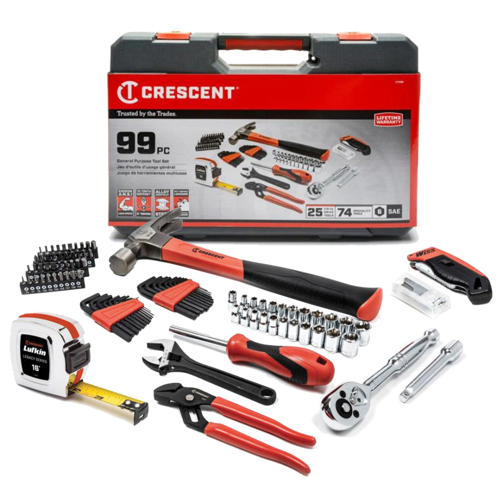 Crescent Tool Set General Purpose 1/4″ Drive 99pc - Ascmtools