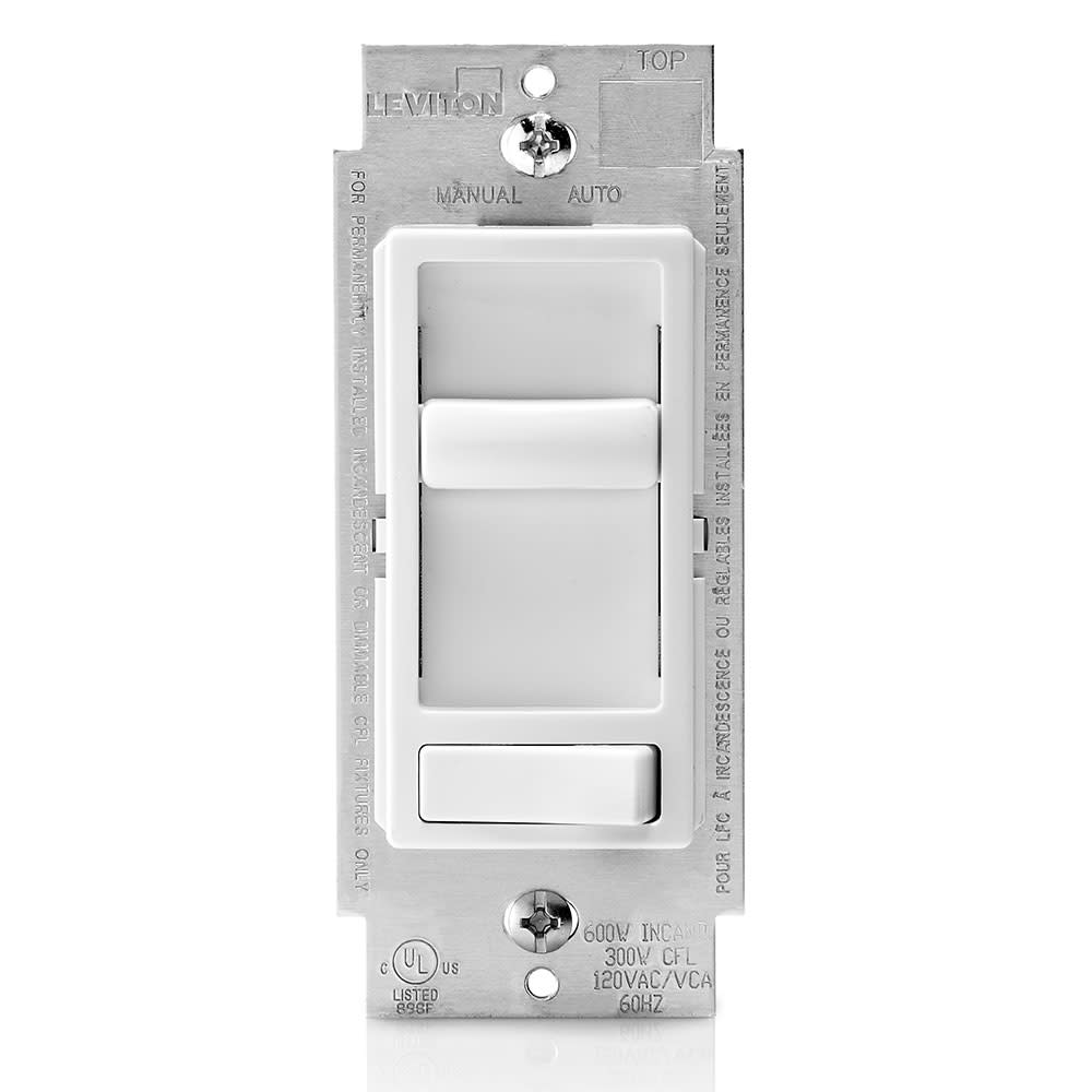 Leviton Preset Slide Dimmer Switch White Incandescent/Halogen - Ascmtools