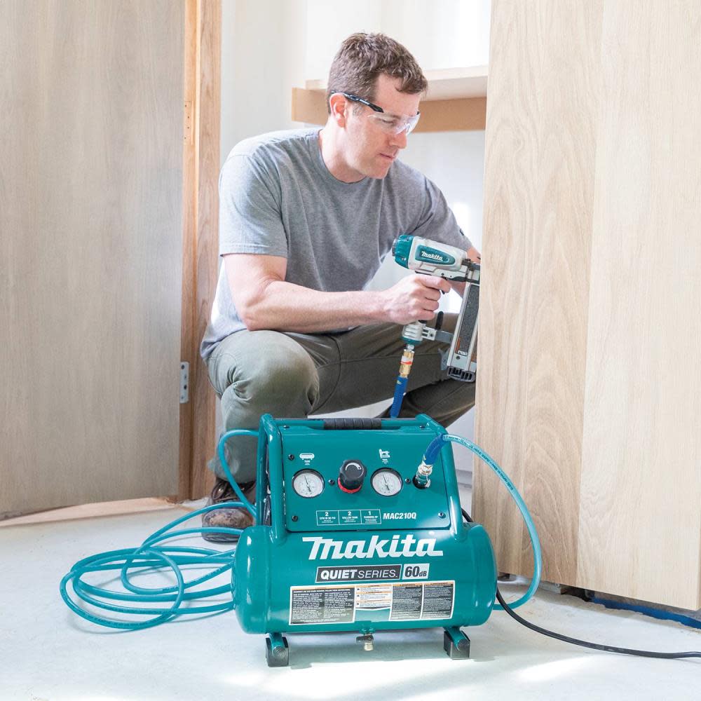 Makita Quiet Series Air Compressor 1 HP 2 Gallon Oil Free Electric - Ascmtools
