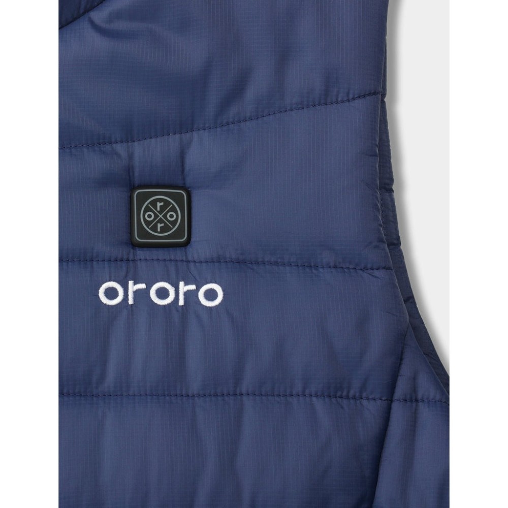 ORORO Womens Navy Blue Classic Heated Vest Kit 3X - Ascmtools