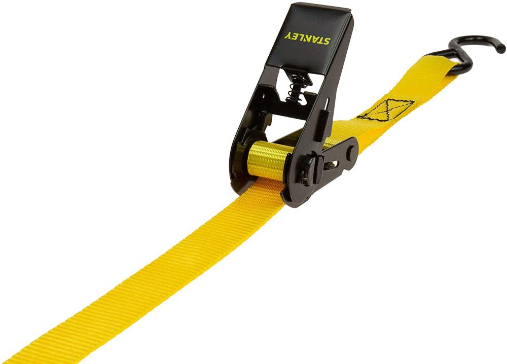 Stanley Ratchet Straps 1″ x 10′ 900 lb Break Strength Light Cargo Hauling 4pk - Ascmtools