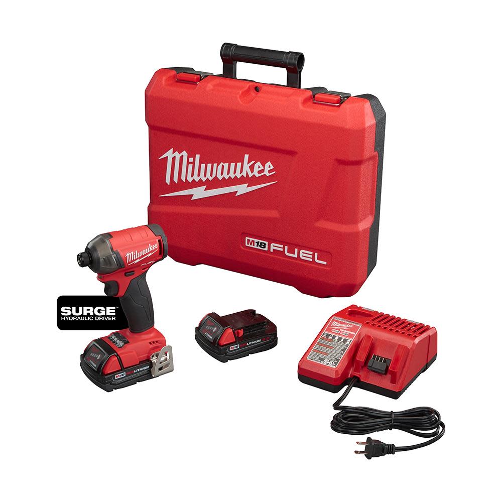 Milwaukee M18 FUEL SURGE 1/4 in. Hex Hydraulic Driver Kit - Ascmtools