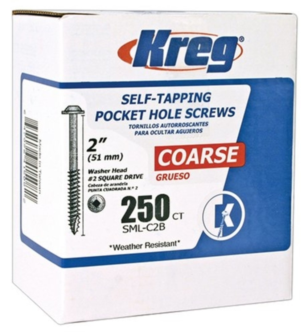 Kreg 2″ #8 CRS WH Blue-Kote Pocket Screw – 250ct - Ascmtools