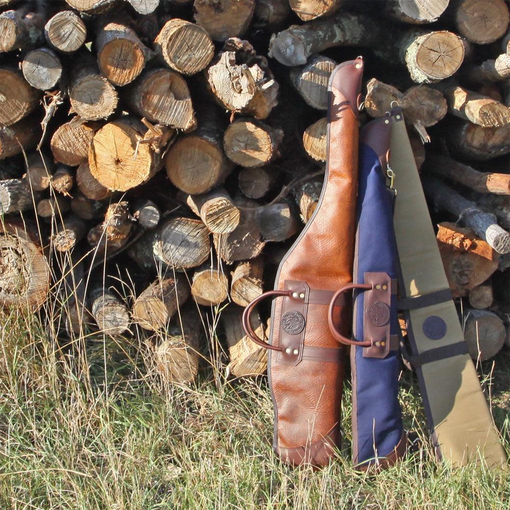 Duluth Pack 43 In. L Brown Trim Bison Leather Rifle Case - Ascmtools