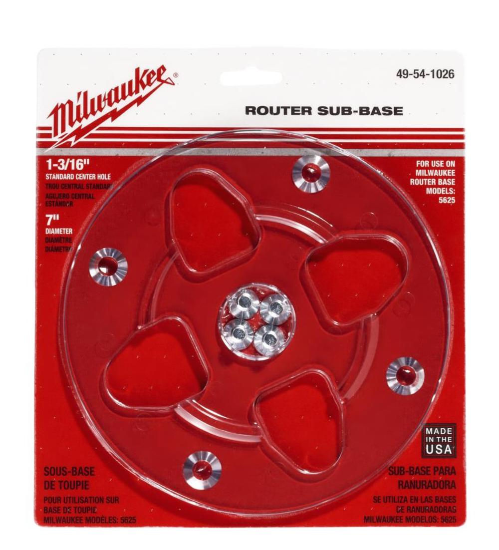 Milwaukee 7 in. Diameter 1-3/16 in. Center Hole Sub-Base – Clear - Ascmtools