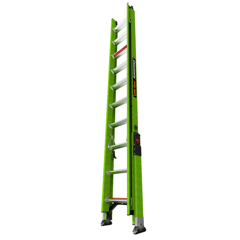 Little Giant Safety HyperLite SumoStance 20 ft Type IAA Fiberglass Extension Ladder - Ascmtools