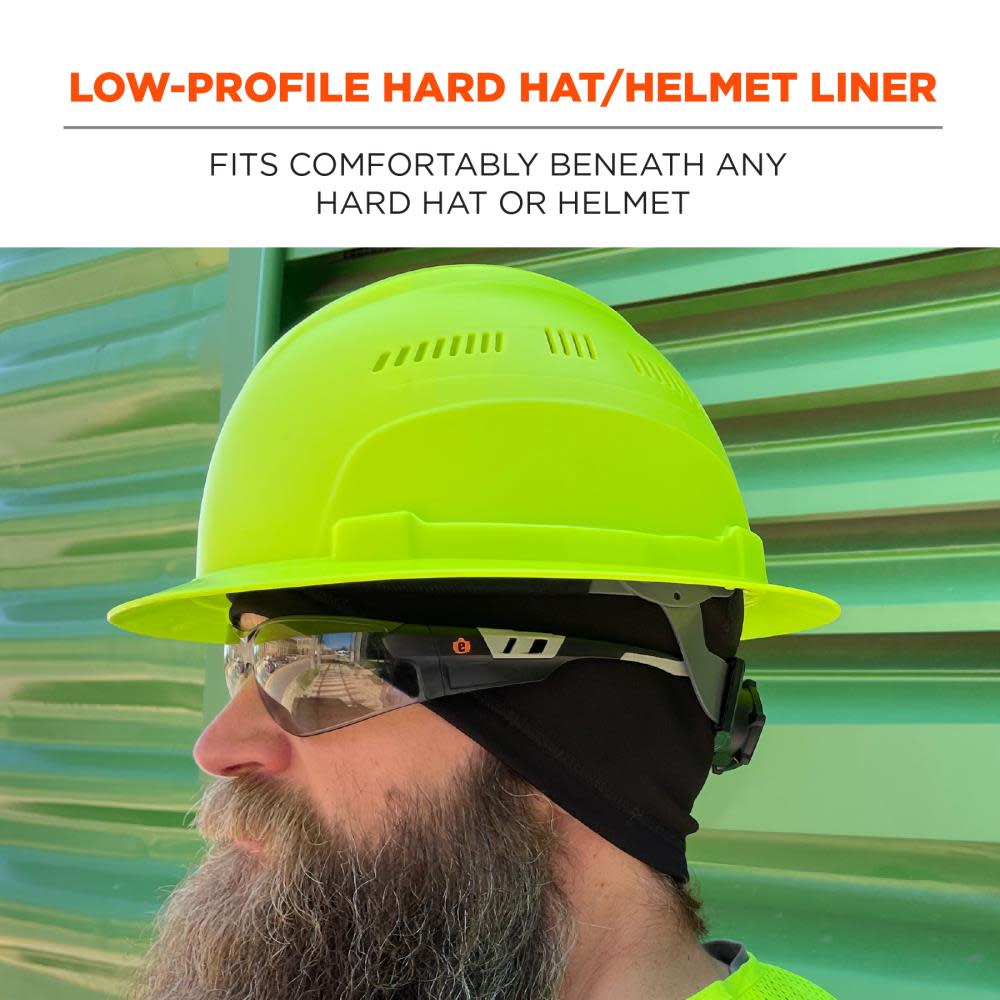 Ergodyne N-Ferno 6813 Black Hard Hat Liner - Ascmtools