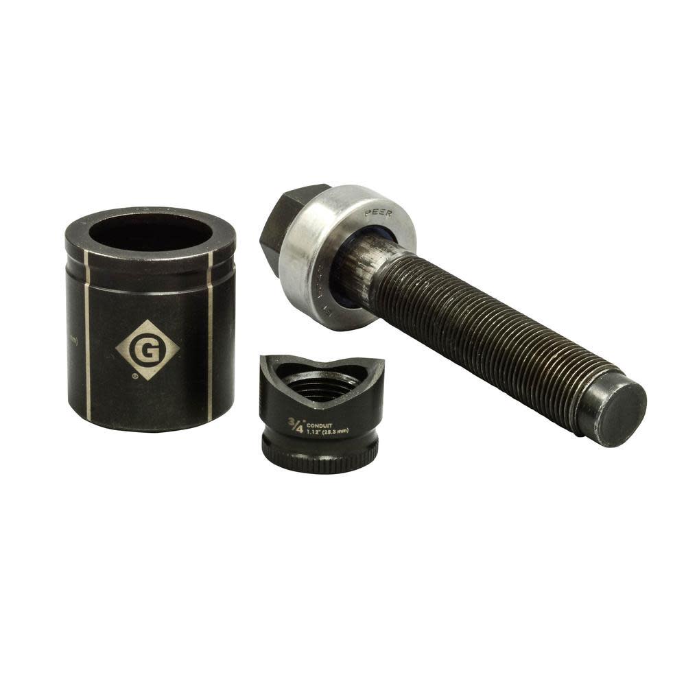 Greenlee 3/4″ Conduit Size Standard Round Manual Knockout Set - Ascmtools