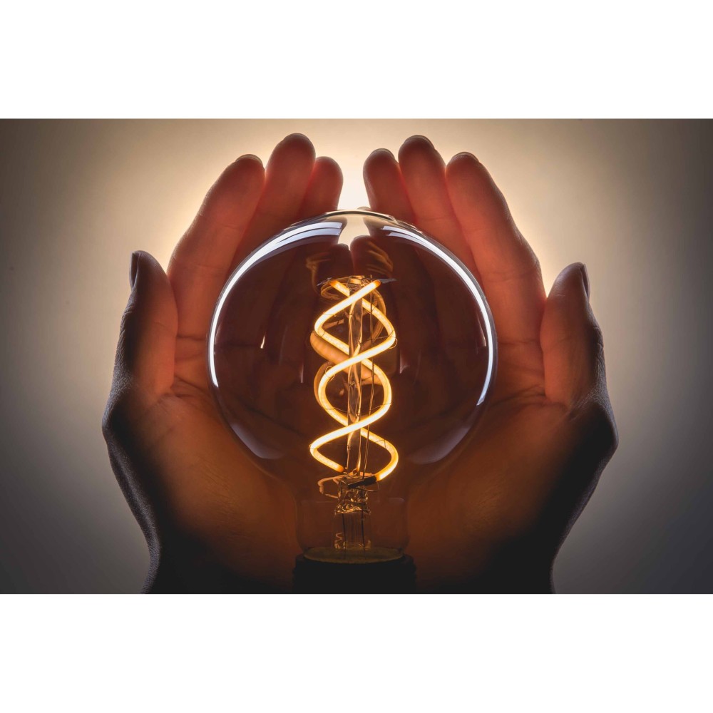 Feit Electric 60W G63 Spiral Filament 2000K LED Bulb 1pk - Ascmtools