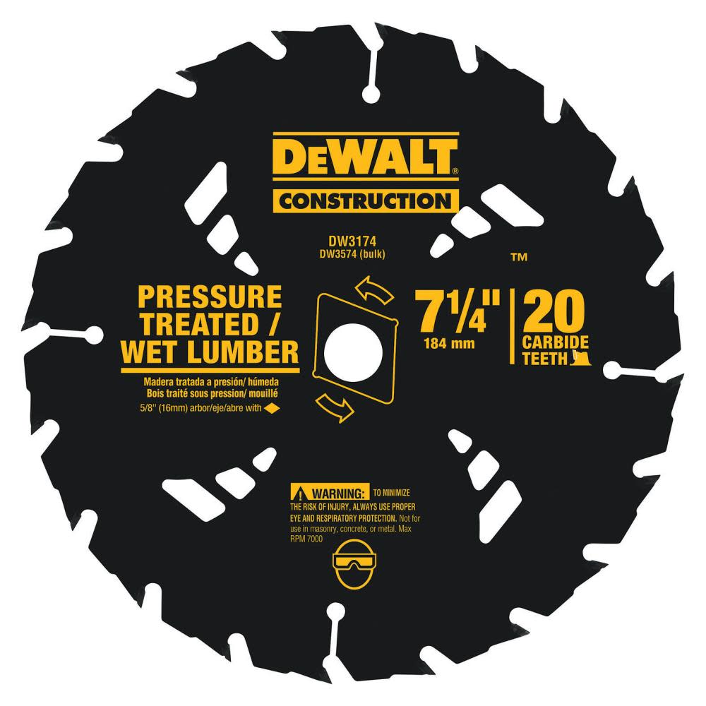 DEWALT 7-1/4 In. Pressure Treated Blade - Ascmtools