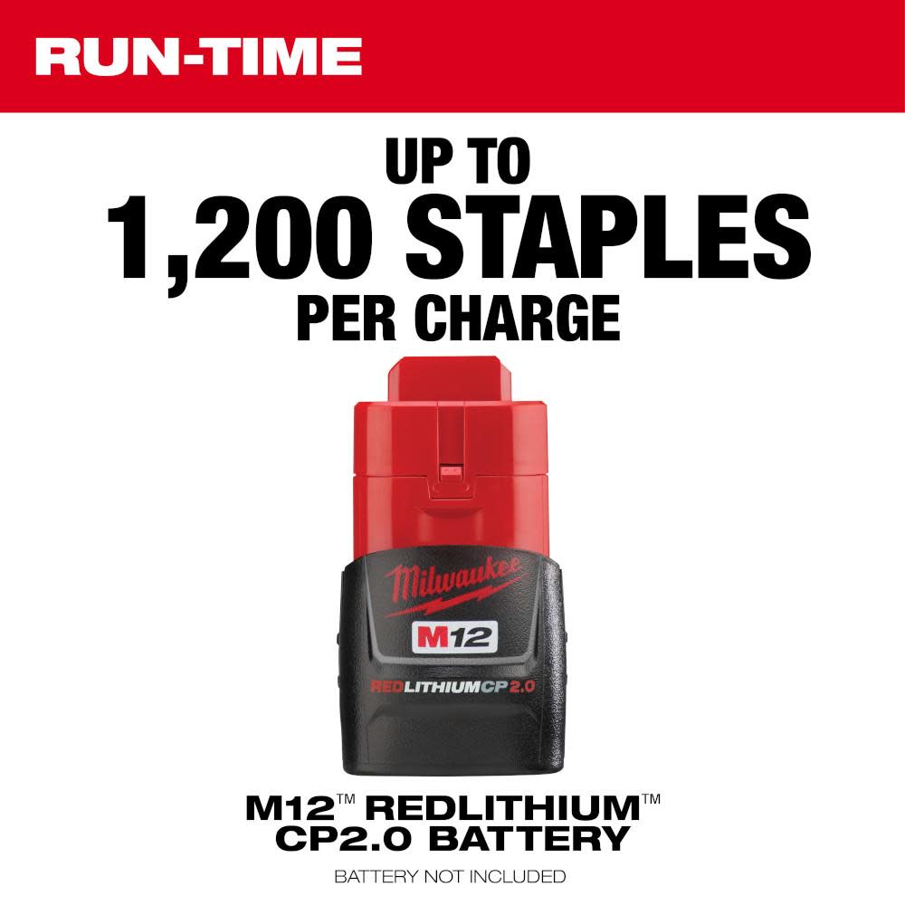 Milwaukee M12 Cable Stapler Bare Tool with 1″ Staples 600qty Bundle - Ascmtools