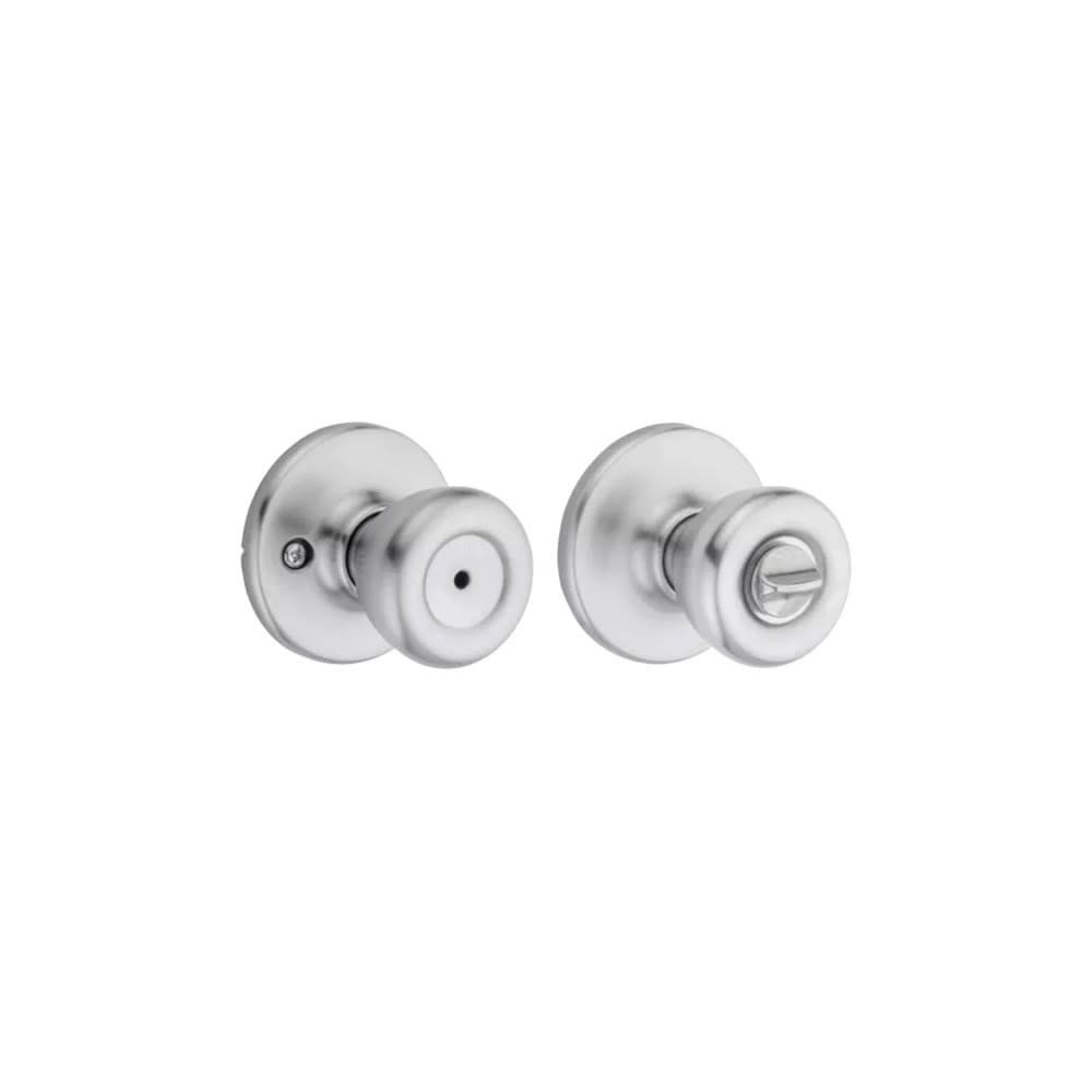 Kwikset Satin Chrome Bed/Bath Tylo Privacy Door Knob Set - Ascmtools