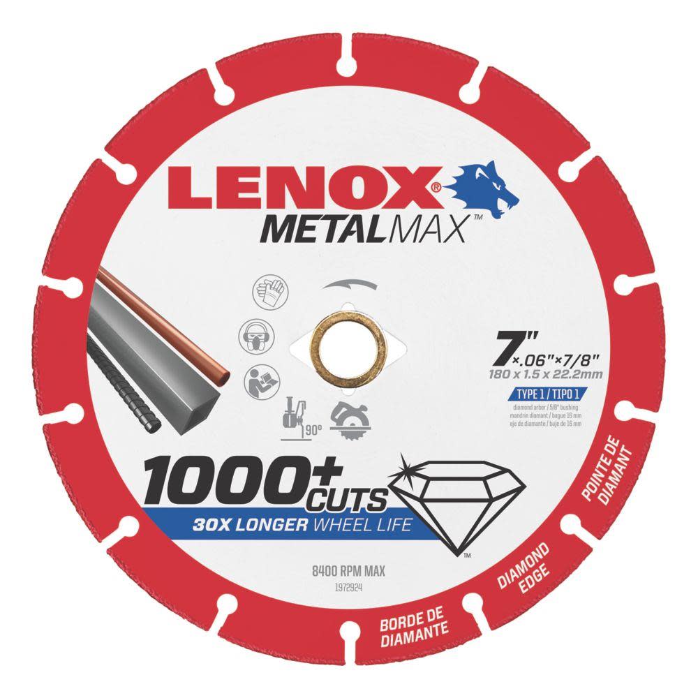 Lenox MetalMax Diamond Grit 7-in Cutting Wheel - Ascmtools