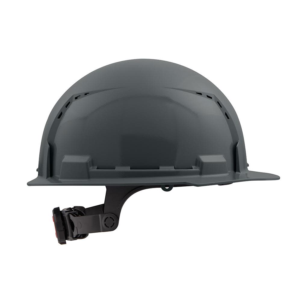 Milwaukee Gray Front Brim Vented Hard Hat with 6pt Ratcheting Suspension Type 1 Class C - Ascmtools