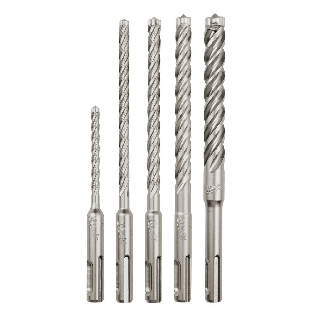 Milwaukee 5-Piece MX4 4-Cutter SDS-Plus Rotary Hammer-Drill Bit Kit - Ascmtools