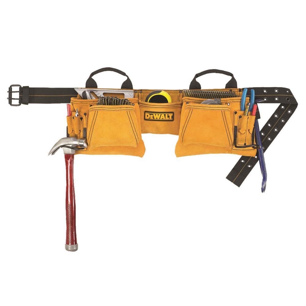DEWALT 12 Pocket Carpenter’s Suede Apron - Ascmtools