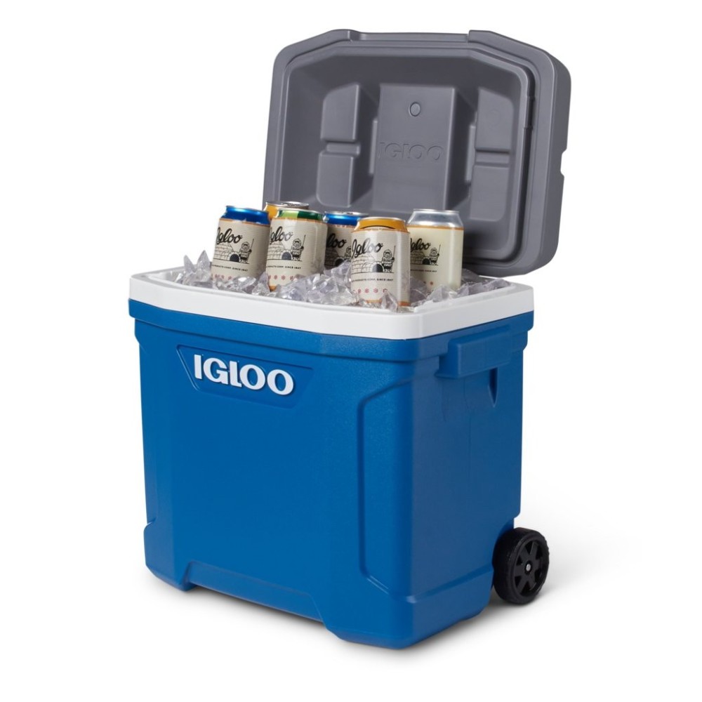 Igloo Latitude 30 Roller Hard Cooler Indigo Blue/Meteorite 30qt - Ascmtools