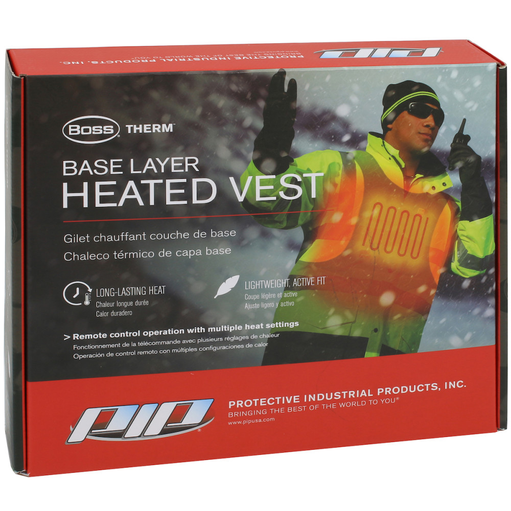 Protective Industrial Products Boss Therm Heated Vest Lightweight Black OSFM - Ascmtools
