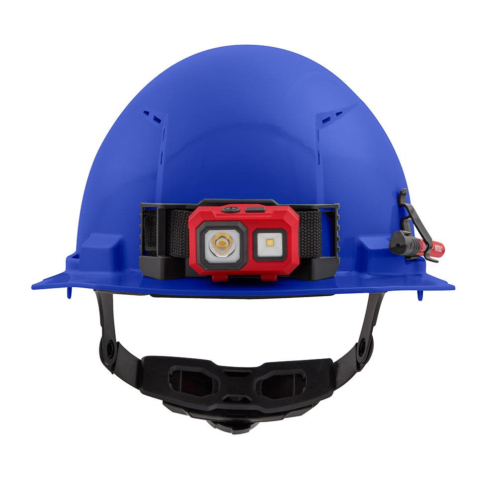 Milwaukee Blue Front Brim Vented Hard Hat with 6pt Ratcheting Suspension Type 1 Class C - Ascmtools