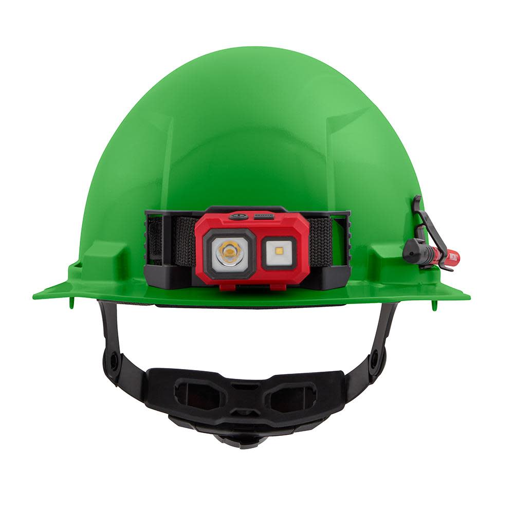 Milwaukee Green Front Brim Hard Hat with 6pt Ratcheting Suspension Type 1 Class E - Ascmtools