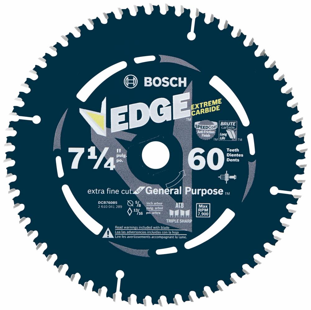 Bosch 7-1/4 In. 60 Tooth Construction Portable Saw Blade Ultra-Fine Finish - Ascmtools