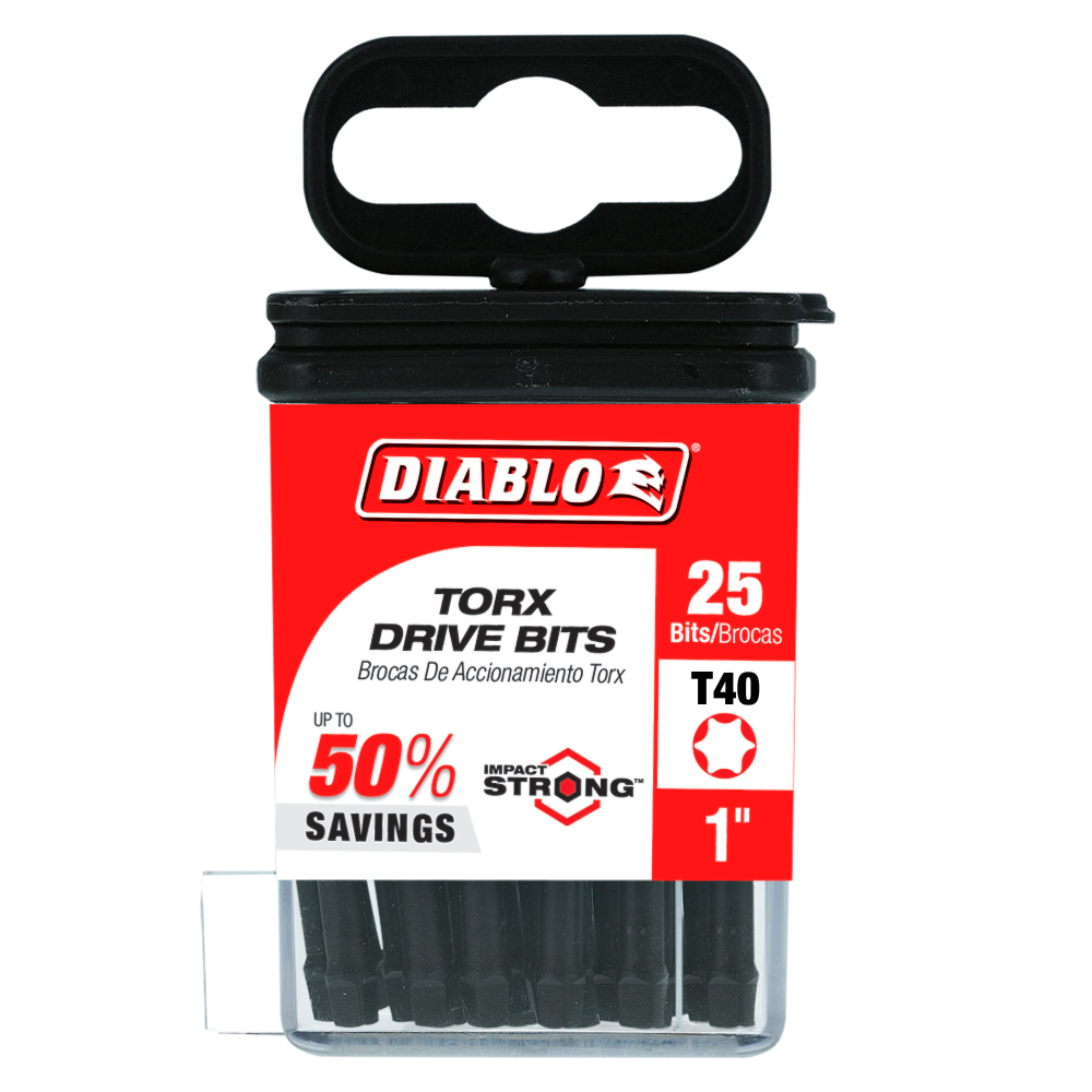 Diablo Tools 1″ #40 Torx Drive Bits 25pk - Ascmtools