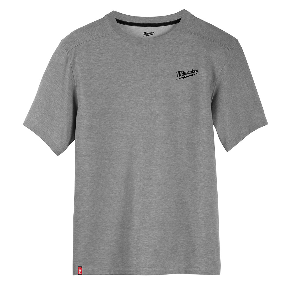 Milwaukee Hybrid Work Tee Short Sleeve Gray Medium - Ascmtools