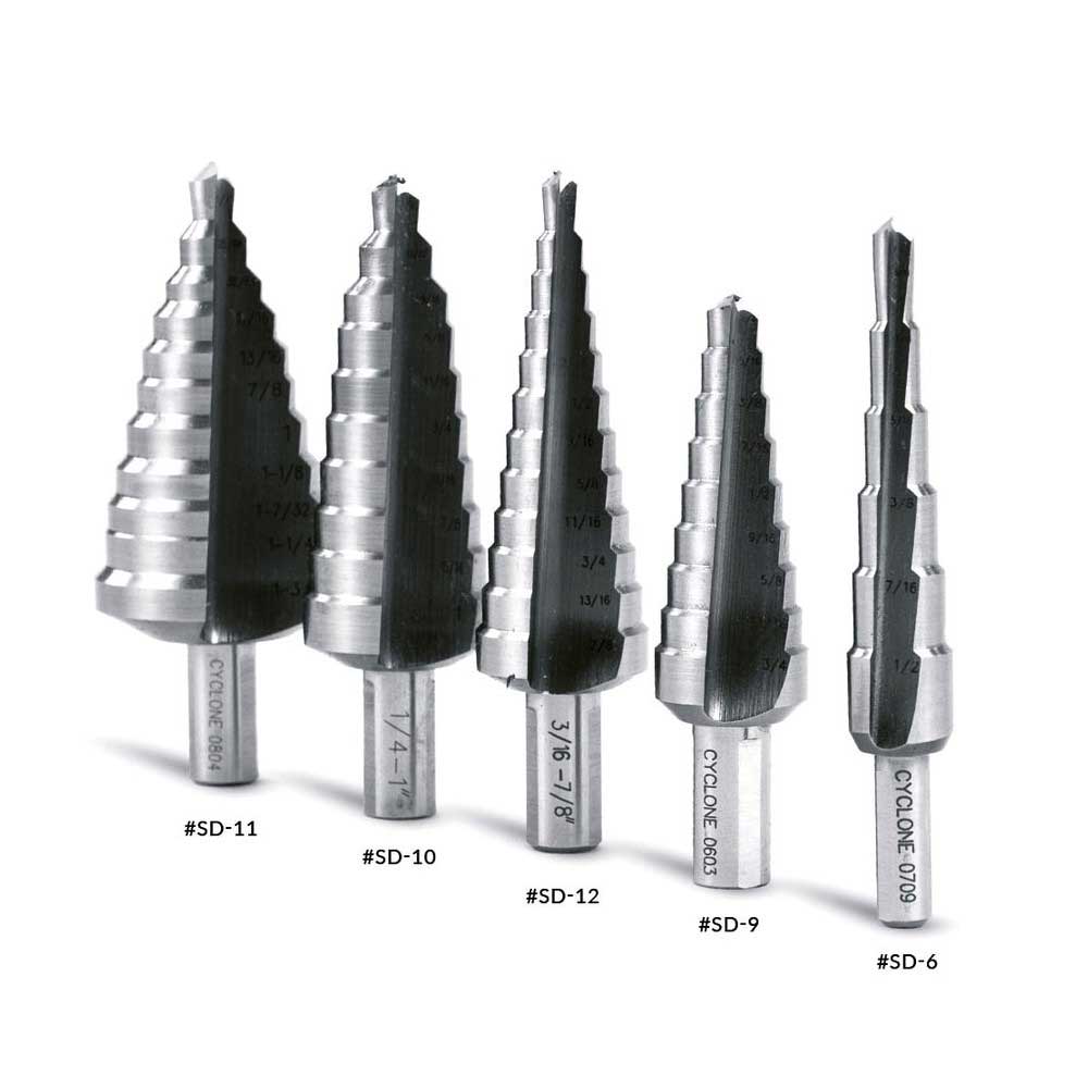 Evolution Power Tools 1/4″- 1″ Straight Flute Premium Step Drill Bit - Ascmtools