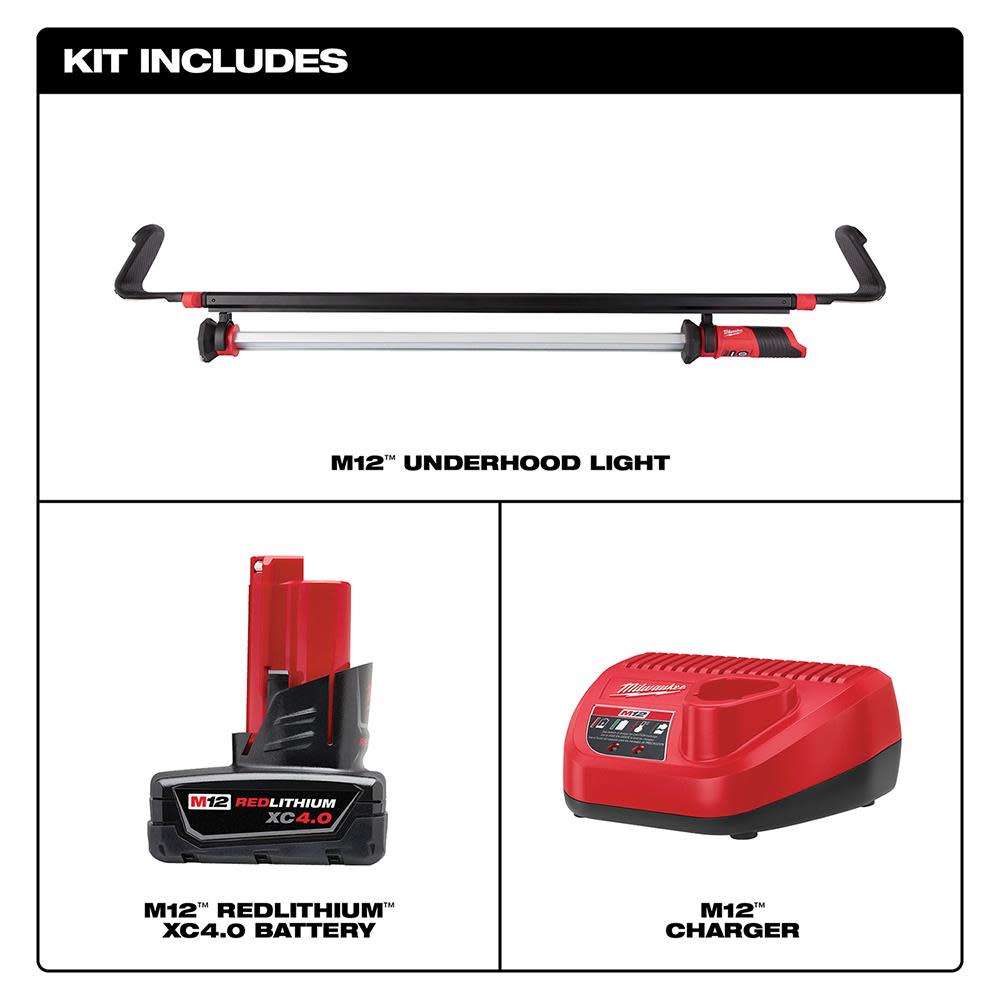 Milwaukee M12 LED Underhood Light Kit - Ascmtools