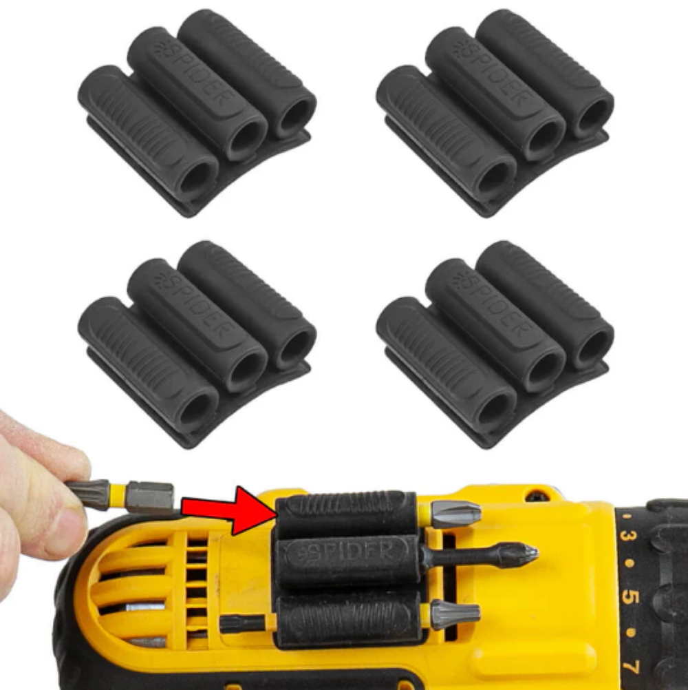 Spider Tool Holster Bit Gripper v2 4pk - Ascmtools