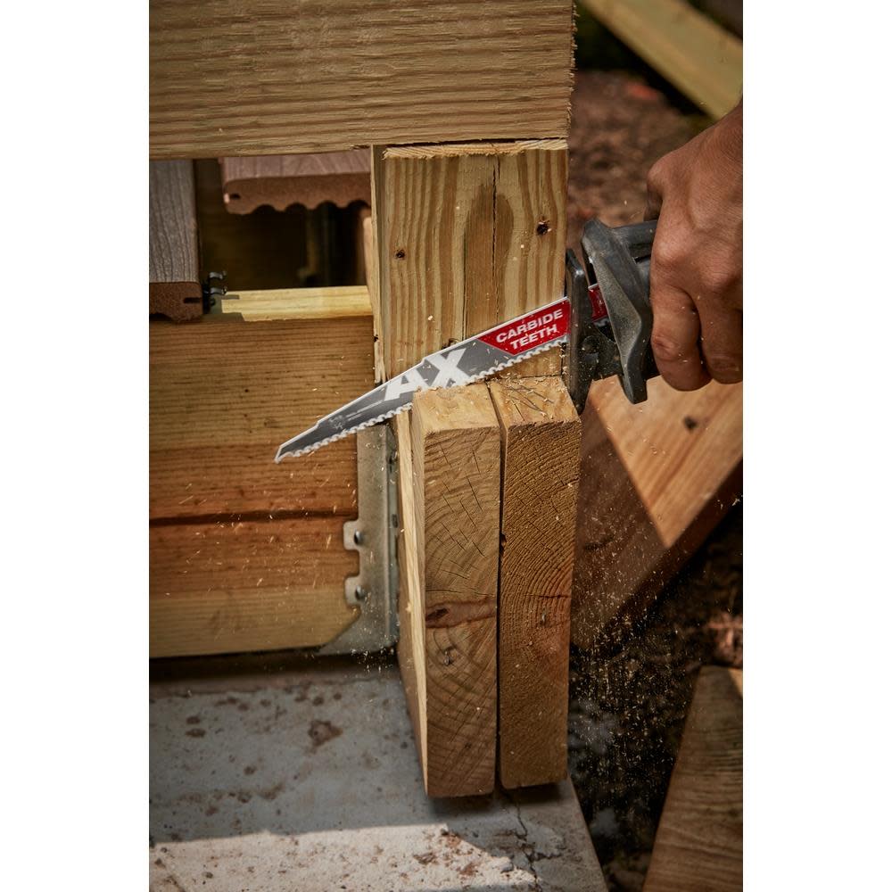 Milwaukee The Ax with Carbide Teeth SAWZALL Blade 6 in. 5T 5PK - Ascmtools