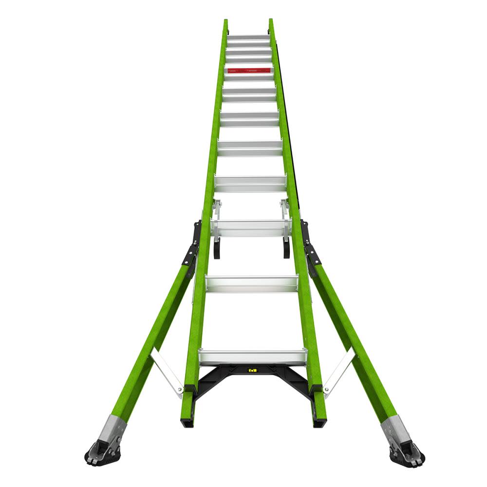 Little Giant Safety HyperLite SumoStance 20 ft Type IAA Fiberglass Extension Ladder - Ascmtools