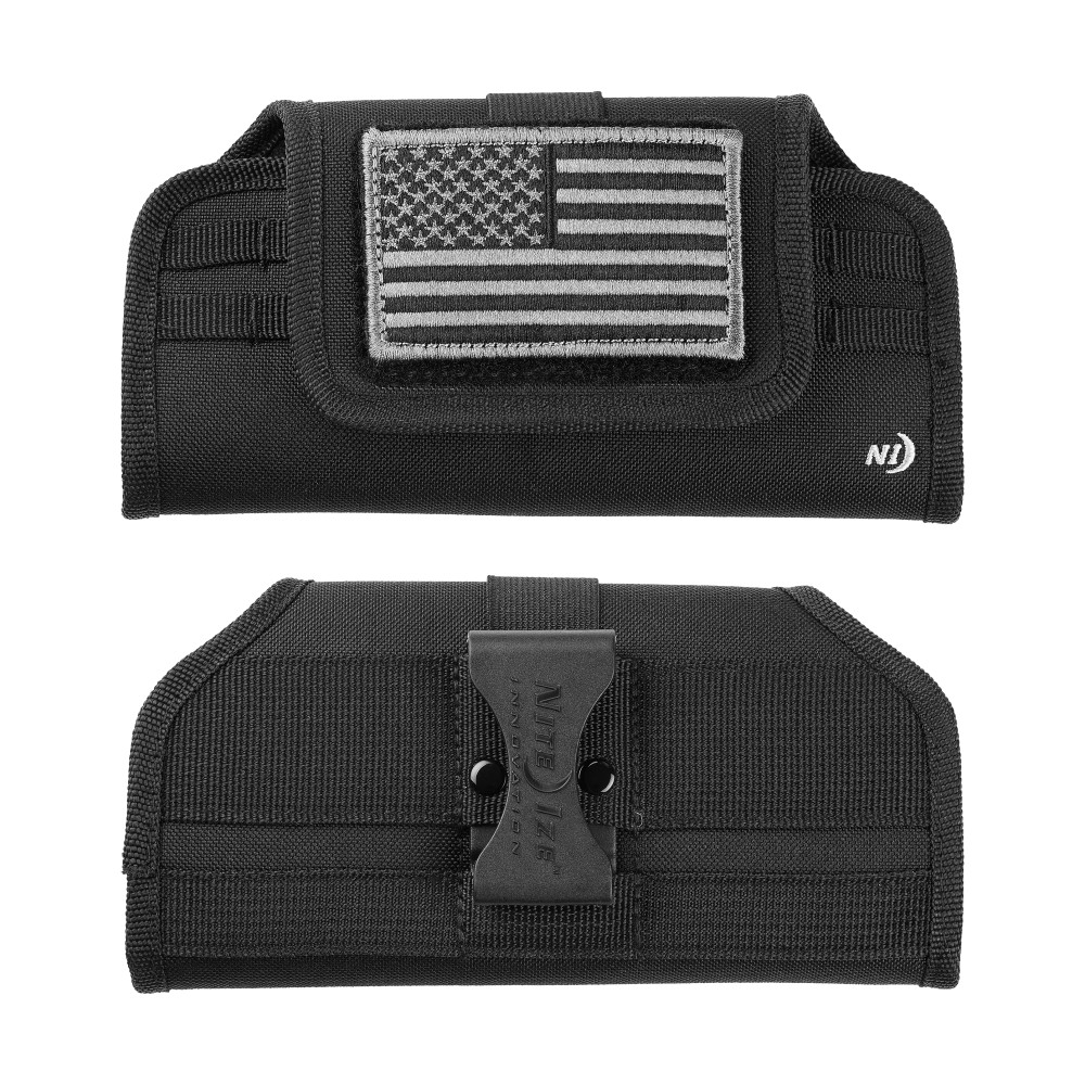 Nite Ize Clip Case Horizontal Universal Phone Holster XXL USA Patch - Ascmtools