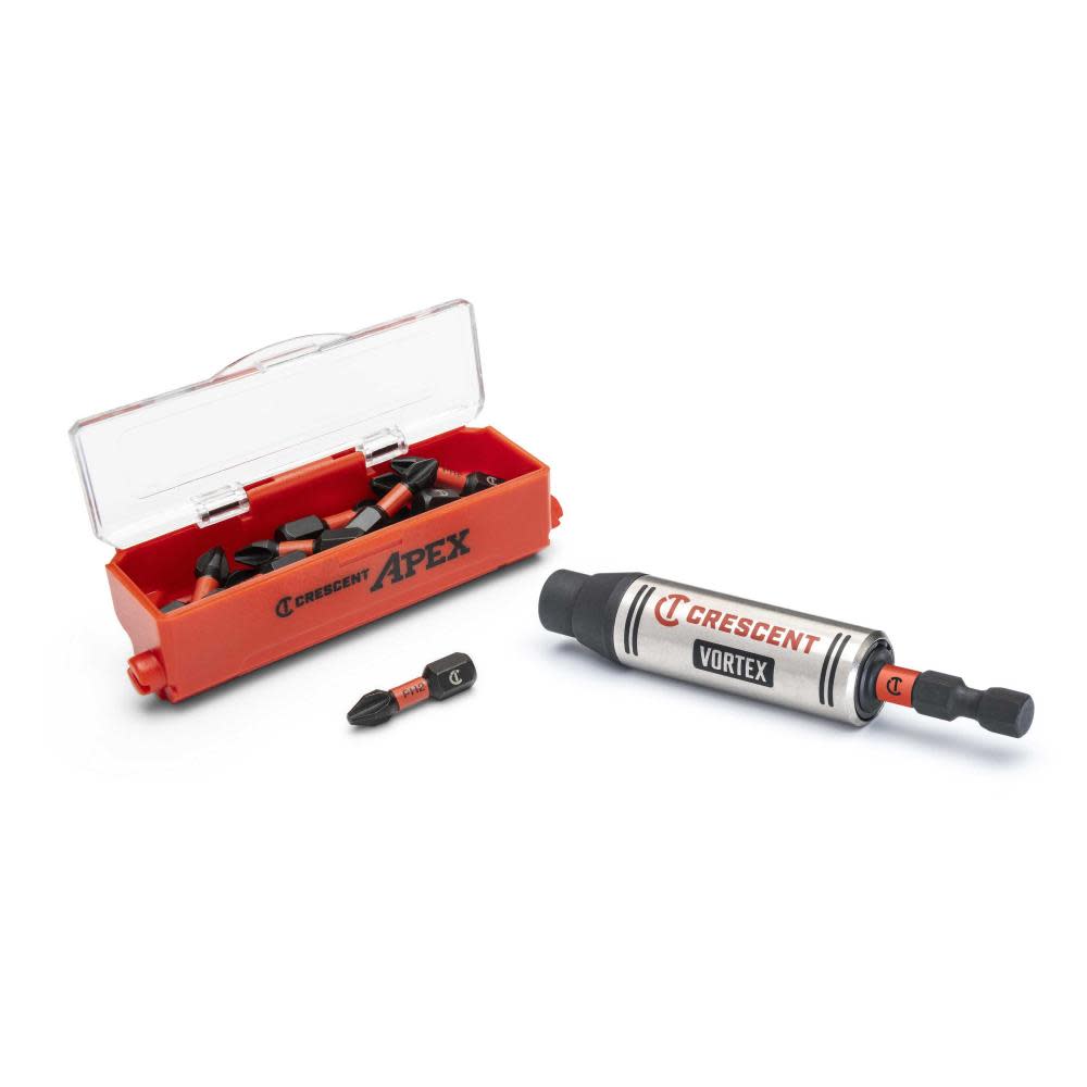 Crescent APEX VORTEX Bit Holder with Phillips Bits - Ascmtools