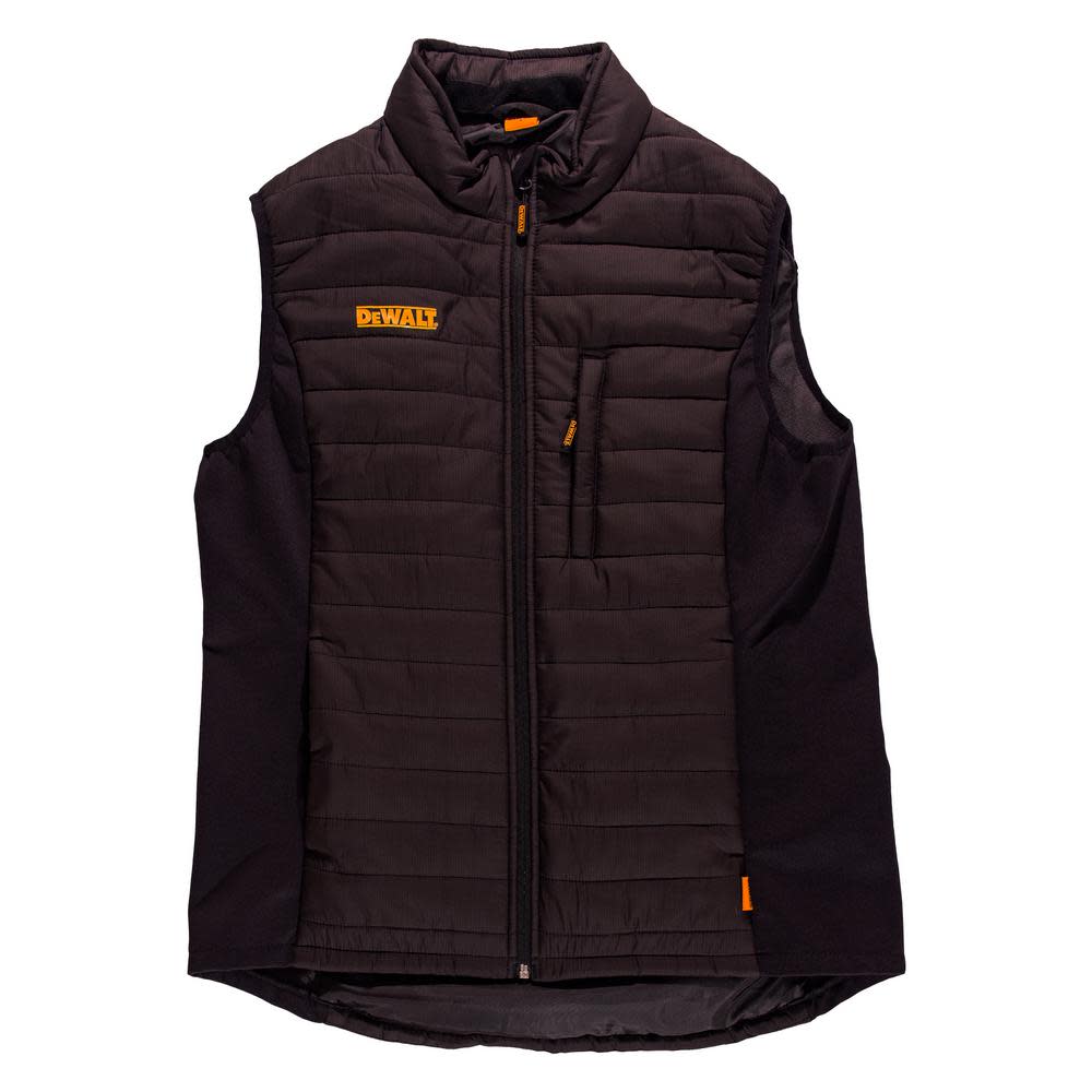 DEWALT Hybrid Fleece Vest Nylon/Polyester Black Medium - Ascmtools