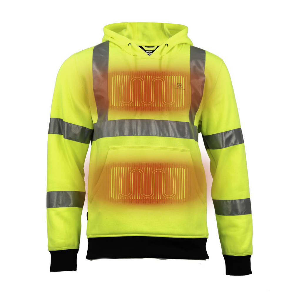 Mobile Warming Hi-Viz Phase Pullover Hoodie Mens Hi-Viz 3X - Ascmtools
