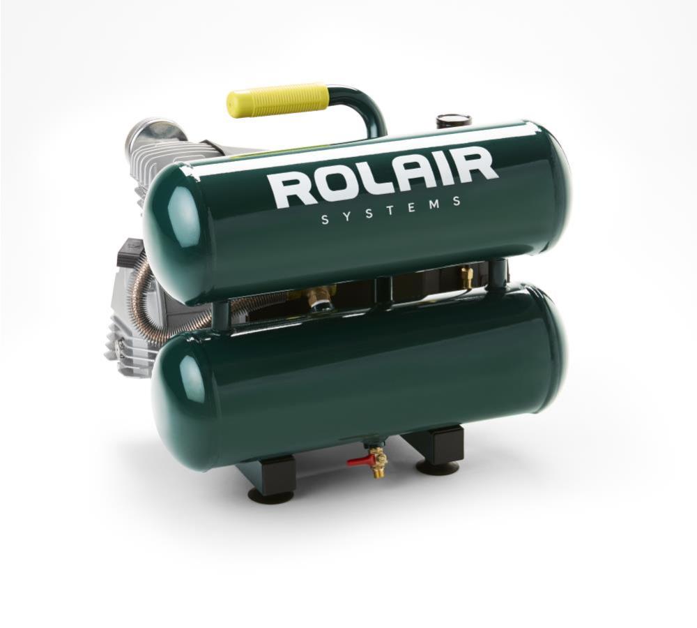 Rolair 2 HP (115V) 4.2 CFM90PSI 4.2 Gallon Quiet Stack Tank Compressor - Ascmtools