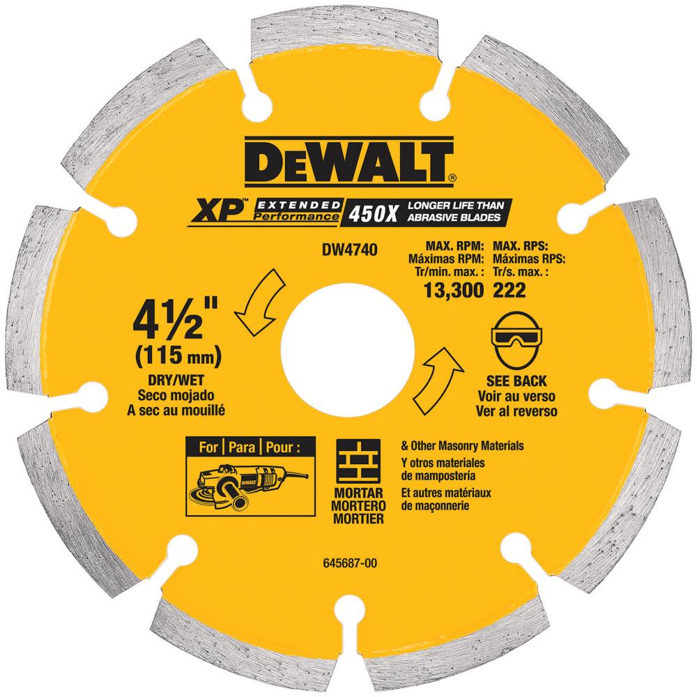DEWALT 4-1/2-in x 0.250-in XP Tuck Point Blade - Ascmtools